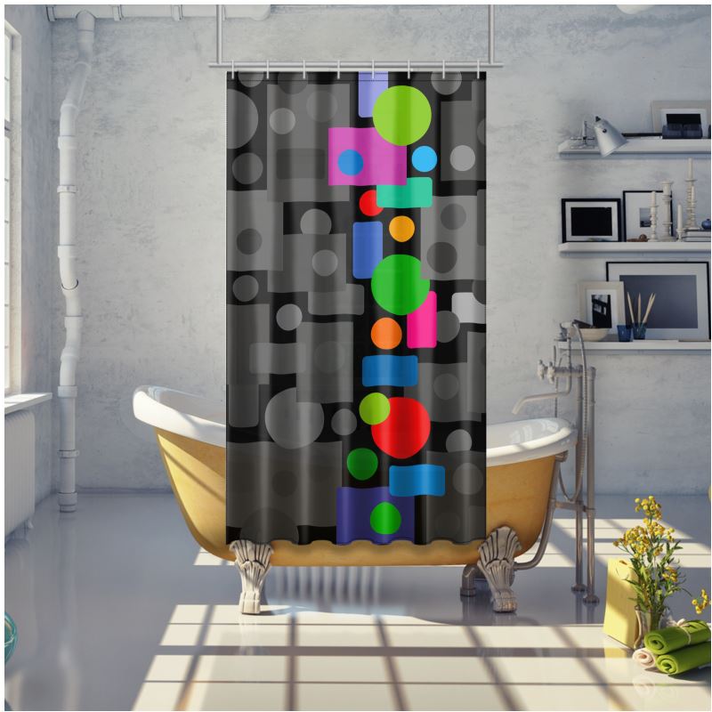 Circular Rail Bath Shower Curtains - Left Hand Side