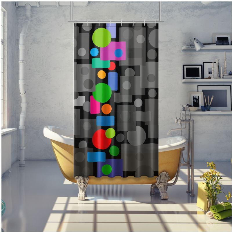 Circular Rail Bath Shower Curtain - Right Hand Side