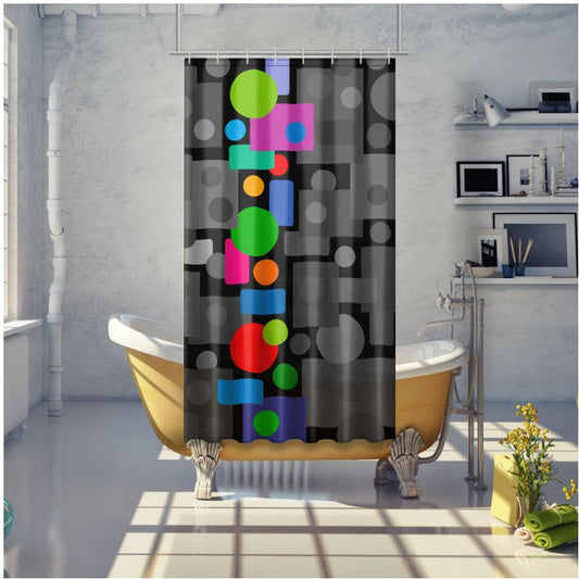 Circular Rail Bath Shower Curtain - Right Hand Side