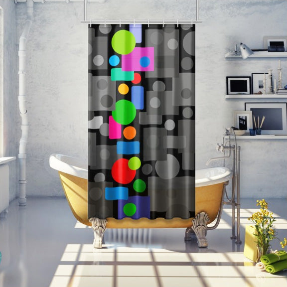 Circular Rail Bath Shower Curtain - Right Hand Side