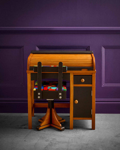 Children’s Roll Top Bureau & Swivel Chair